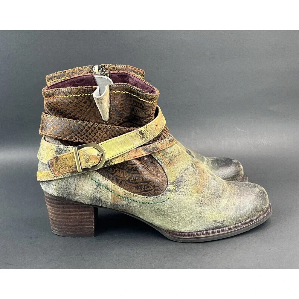 L' Artiste Spring Step Shazzam Ankle Booties EUR 40 Womens Size 9 Multi Color